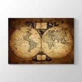 Tabloshop Mitolojik Dünya Haritası 75x50 cm Tablo