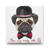 Tabloshop Mr. Pug 70x70 cm Tablo