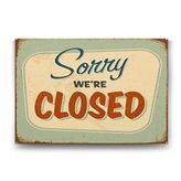Tabloshop Sorry Closed 100x70 cm Tablo