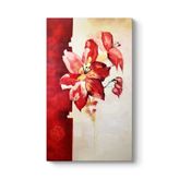 tabloshop Soyut Kırmızı Çiçek Panosu 60 x 100