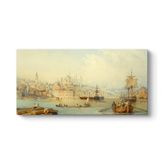 tabloshop Thomas Allom - Haliç'e Giriş Kanvas Tablo 60 x 30