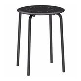 Tabure, Siyah IKEA Genişlik 40Cm Siyah Renk Yuvarlak Tabure