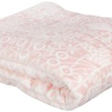 Taç Fabian Desenli%100 Polyester Battaniye, Pembe, Çift Kişilik