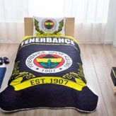 Taç Fenerbahçe Logo Tek Kişilik Yatak Örtüsü Takımı