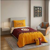 Taç Galatasaray 1905 Lisanslı Tek Kişilik Yatak Örtüsü Seti ( Kırlent Hediyeli ) - Sarı - Kırmızı - 160 x 230 cm