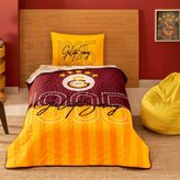 Taç Galatasaray 1905 Lisanslı Tek Kişilik Yatak Örtüsü Seti - Sarı - Kırmızı - 160 x 230 cm