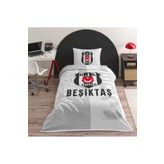 Taç Lisanslı Tek Kişilik Pamuk Pike Takımı Beşiktaş Soccer
