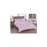 Taç Ranforce Basic Pembe Çift Kişilik Nevresim Takımı