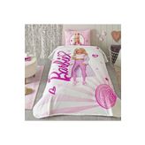Taç Taç Lisanslı Barbie Light Tek Kişilik Pamuk Pike Takımı