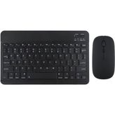 TahTicMer Bluetooth Klavye Mouse Set Tablet Bilgisayar Telefon Oyun Konsolu Tüm Cihazlara Uyumlu Akıllı Taşınabilir Şarj Edilebilir Kablosuz Bluetooth Klavye Mause Set - Siyah