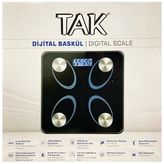 Tak Dereceli Siyah Dijital Baskül