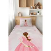 Talia Home Çiçek Tutan Kız Desenli Tek Kişilik Çocuk Pike Takımı Tlap-068 - Renkli