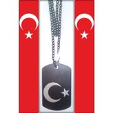 Tan Express Türk Bayrağı Asker Künyesi/Kolyesi