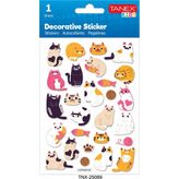 Tanex Puffy Kedi Sticker Tekli