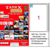 Tanex TW-2001 199,6x289,1 mm Laser Etiket