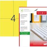 Tanex TW-2004 Sarı 99,1x139 mm Lazer Etiket