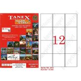 Tanex TW-2012 635x72 mm Lazer Etiket