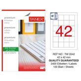 Tanex TW-2042 42x42 mm Lazer Etiket
