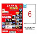 Tanex tw-2047 210x47,81 Laser Etiket