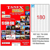 Tanex TW-2060 30x9 mm Laser Etiket