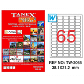 Tanex TW-2065 38,1x21,2 mm Laser Etiket