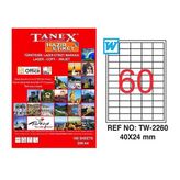 Tanex TW-2260 24x40 mm Lazer Etiket