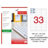 Tanex TW-2433 70x23 cm Laser Etiket