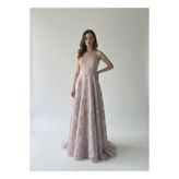 Tangül&Ali'S Moda Evi Straplez Pembe Maxi Elbise