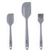 Tantitoni Gri Renkli 3 Lü Silikon Spatula ve Fırça Seti - 0 - 1 lt