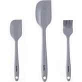 Tantitoni Gri Renkli 3 Lü Silikon Spatula Ve Fırça Seti (Elvin Home Concept)