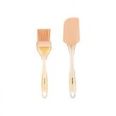 TANTİTONİ SOMON RENKLİ SİLİKON SPATULA VE FIRÇA SETİ
