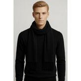 Tarz Cool Unisex Siyah Polar Atkı