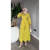 TARZ-I HAS BUTİK Yağ Yeşil Cevher Pantolon Takım Tesettür Giyim