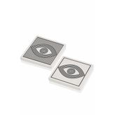Taş Bardak Altlığı Eye 2li Set