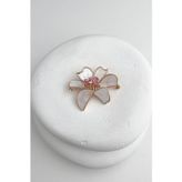 Taş Detaylı Sedef Çiçek Broş (4cm)