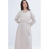 Taş-Kuşaklı Basic Müslin Elbise - 44