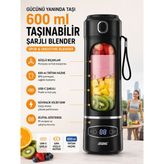 Taşınabilir Şarjlı Mini Blender 600 ml - Siyah
