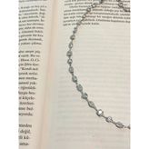 Taşlı İthal Choker Tasma Gümüş Kolye