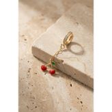 Taşlı Kirazlı Bikini Charm Gold