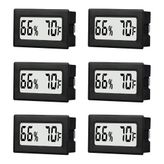 TASOGEN 6'lı Paket Mini Küçük Dijital Higrometre Termometre İç Mekan Sıcaklık ve Nem Ölçer Sıcaklık Sensörü Monitörü Fahrenheit (℉) Kavanozlar, Nemler, Ev, Sürüngen Tankı, Oda için