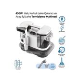 Tastech 450w Islak Kuru Halı Ve Koltuk Yıkama Makinesi Vakumlu Araç İçi Leke Temizleme Makinesi Spot Beyaz 45W-HALI