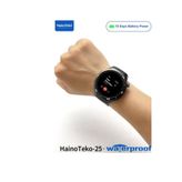 Tastech AKILLI KOL SAATİ AMOLED EKRAN BLUETOOTH ARAMA CEVAPLAMA UZUN ŞARJ SÜRESİ ERKEK KOL SAATİ Siyah HAİNOTEKO-25