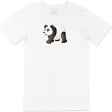 Tatlı Panda Tasarım Tişört - Beyaz - XL