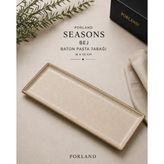 Tatlı Sunumlarınıza Geniş Bir Boyut: Porland Seasons Baton Pasta Tabağı (16X35 Cm) - 1 Adet - Bej