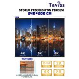 Taviss 240x200 CM Storlu Manuel Projeksiyon Perdesi