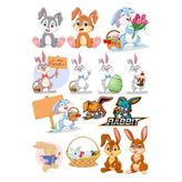 Tavşan Sticker Set-4 14 Parça Telefon, Tablet, Defter, Laptop Sticker
