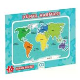 Tcx Dünya Haritası Frame Puzzle 35 Parça