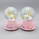 TCX Şık Mini Işıklı Kar Küresi 7x4 cm Sevimli Atlı Kız
