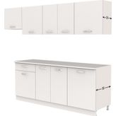 Tdesigno Nihal 260 cm Beyaz Mutfak Dolabı