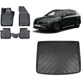Team Car Fiat Egea Cross 2018 Model 3D Tamir Kitli Bagaj Havuzu+3d Havuzlu Araca Özel Paspas Takımı - Siyah - Siyah